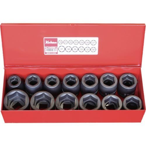 コーケン 3|4＂ 19mm SQ. インパクト6角ソケットセット 11ヶ組 16201A-01