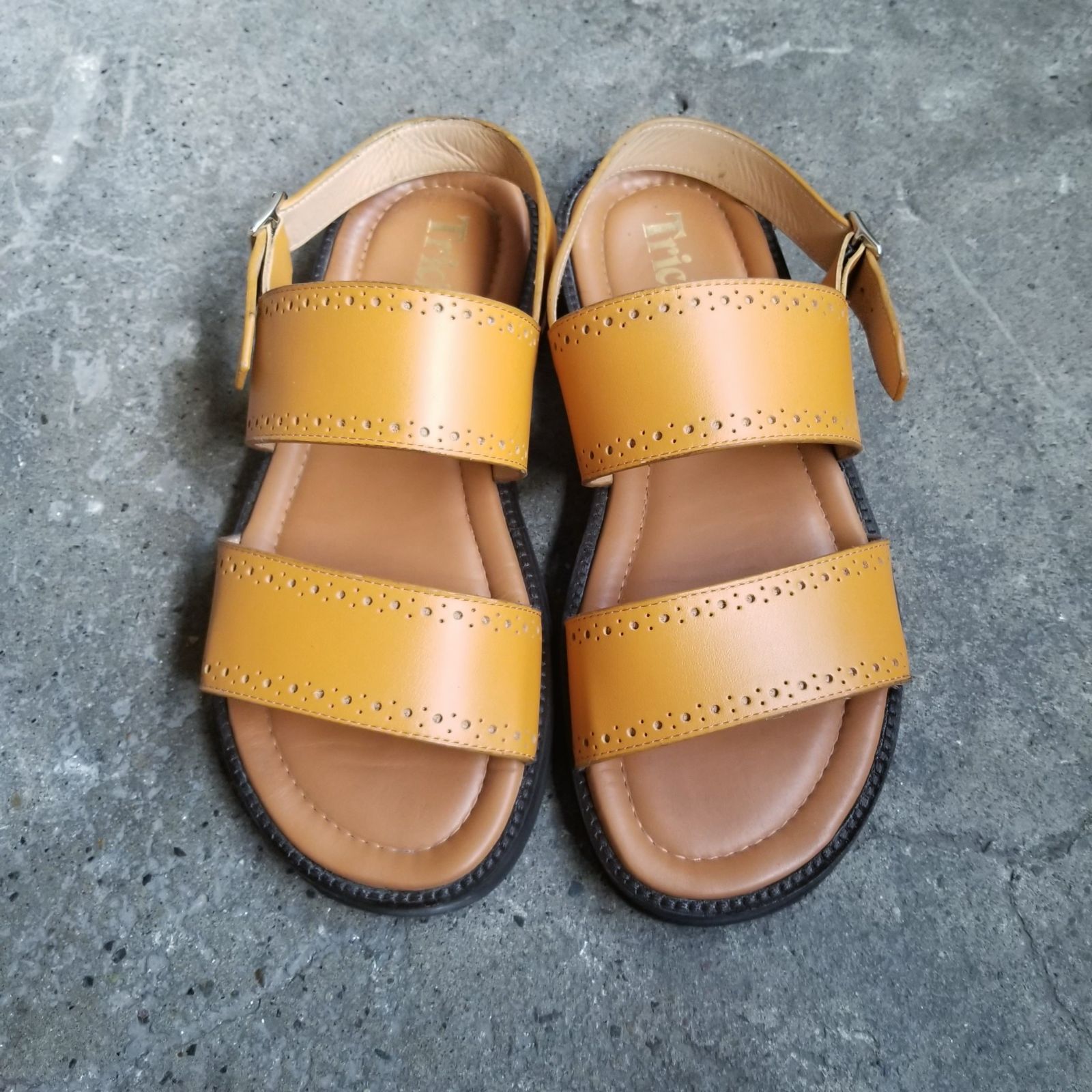 Tricker's SANDAL Art.05 / PAPAYA CALF 40 トリッカーズ サンダル