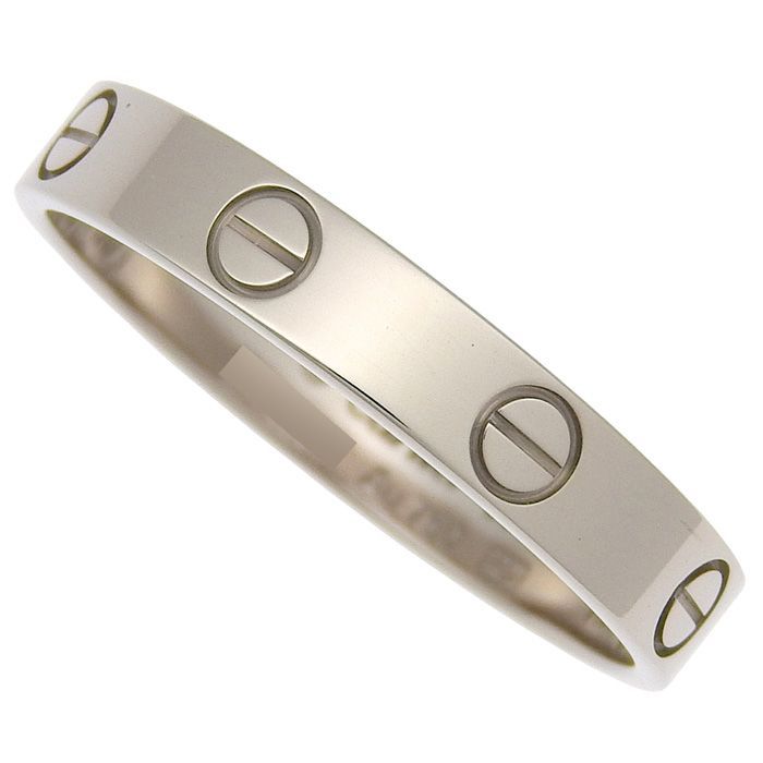 CARTIER カルティエ ミニ ラブ リング K18WG 750 ホワイトゴールド #59