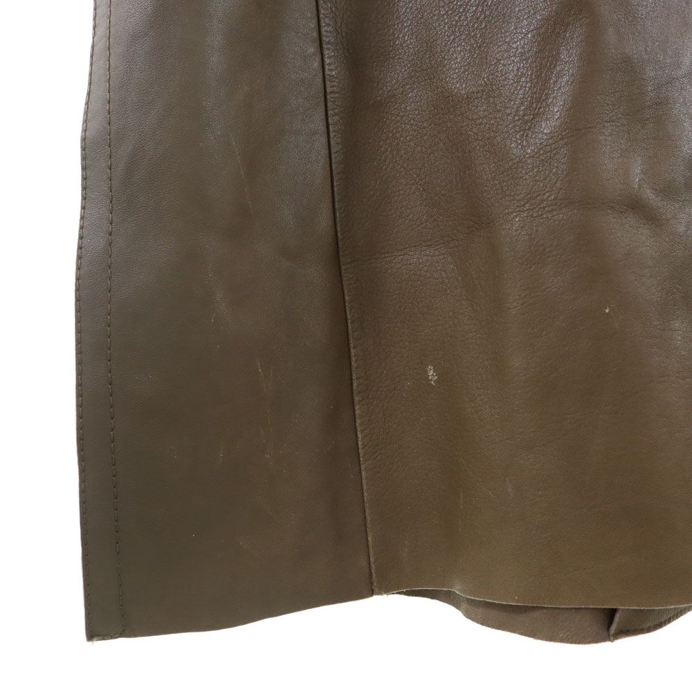 ウィークエンドマックスマーラ フェイクレザー ノーカラー ステン