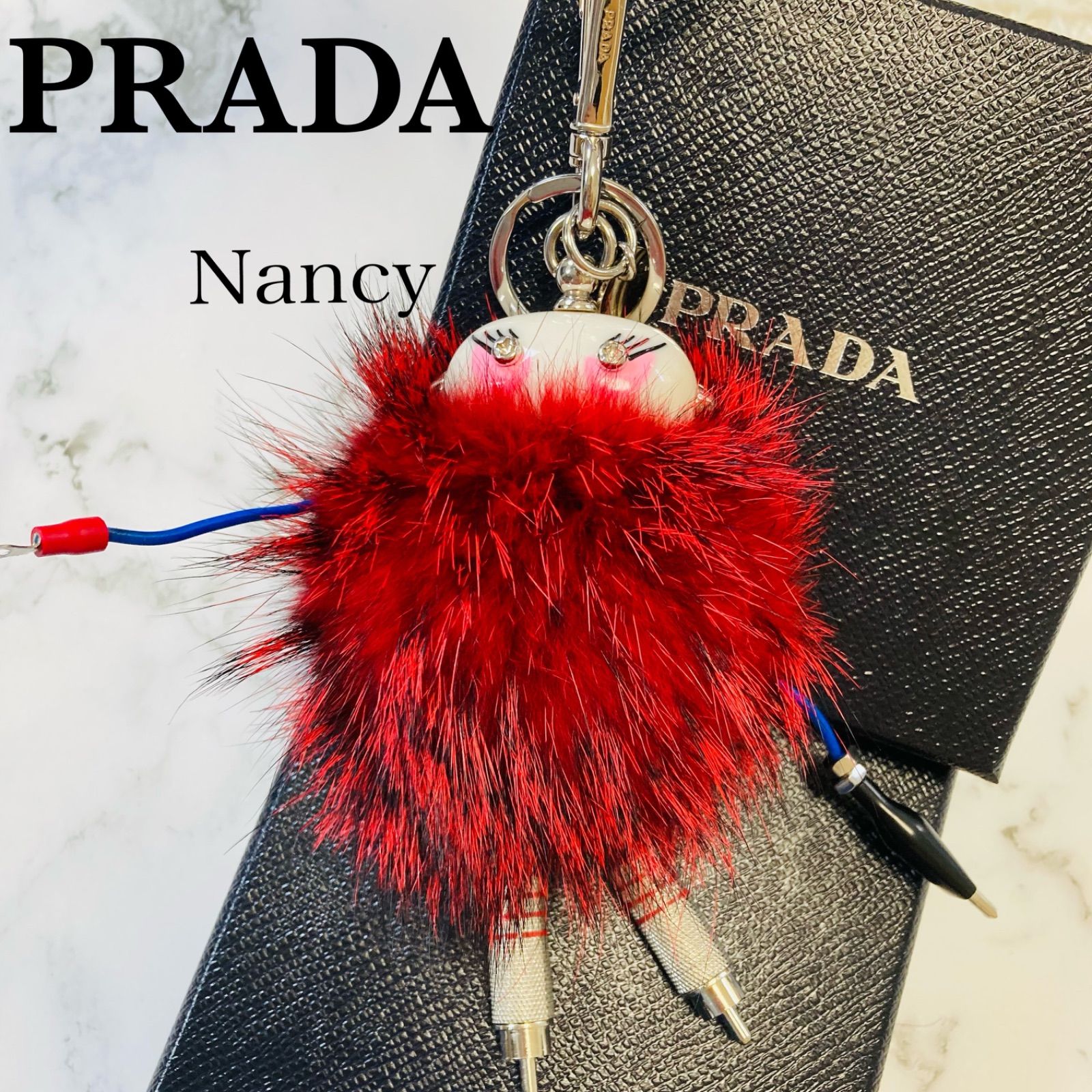 極美品☆キーリング/キーホルダー☆プラダ PRADA☆キートリック☆ナンシー nancy☆ロボット☆TRICK ROBOT☆レッドマルチ - メルカリ