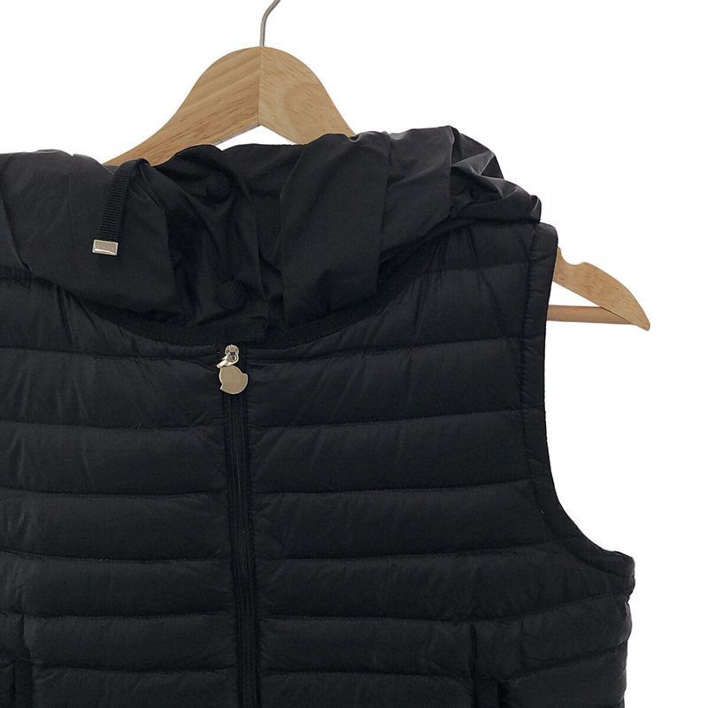 MONCLER / モンクレール | LUCILA GILET フリルデザイン フーデッド ダウンベスト | 0 | レディース - メルカリ