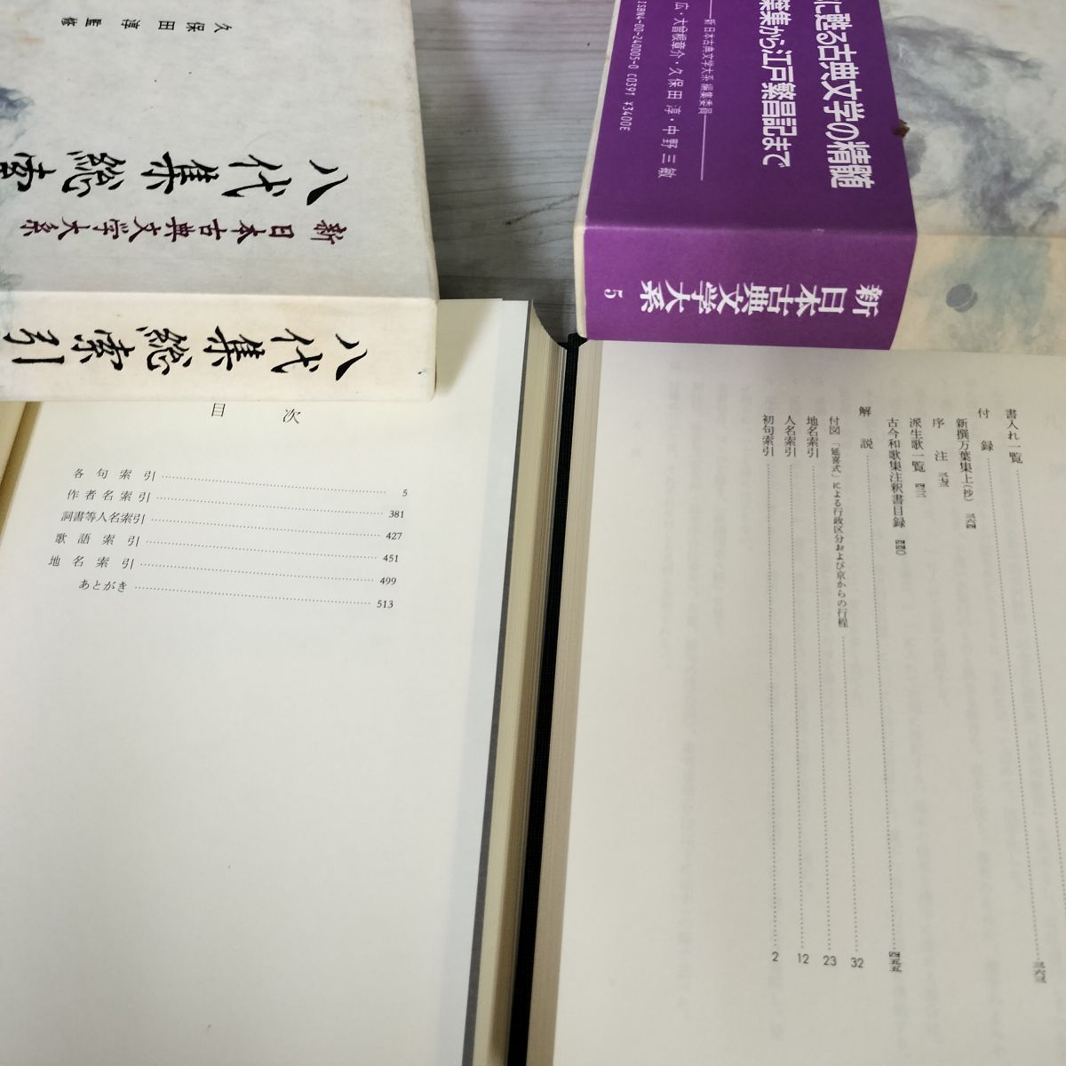 計10冊 新日本古典文学大系5～11 46 47巻(月報付 )+別巻 岩波