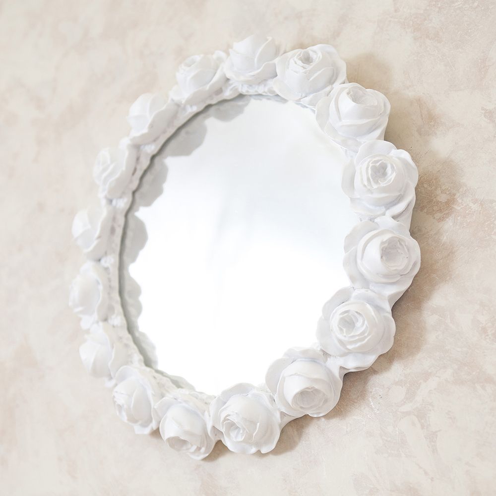 フラワーフレームミラー ラウンド型ミラー