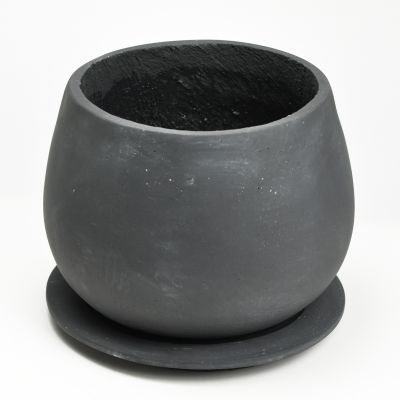 注文 マルモラージ黒L CX617LBk 盆栽妙 マルモラージ黒L 7号 受け皿付