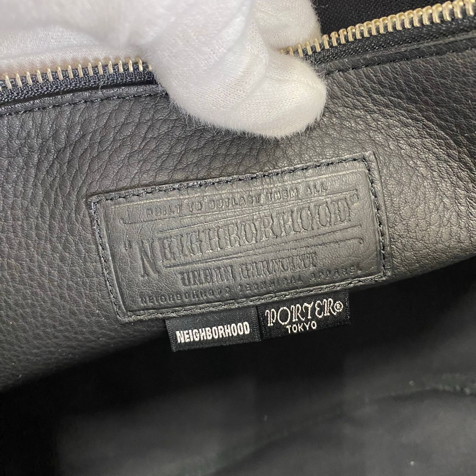 NEIGHBORHOOD × PORTER　レザーバッグ 未使用級】 NEIGHBORHOOD × PORTER / VOYAGER/L-TOTE