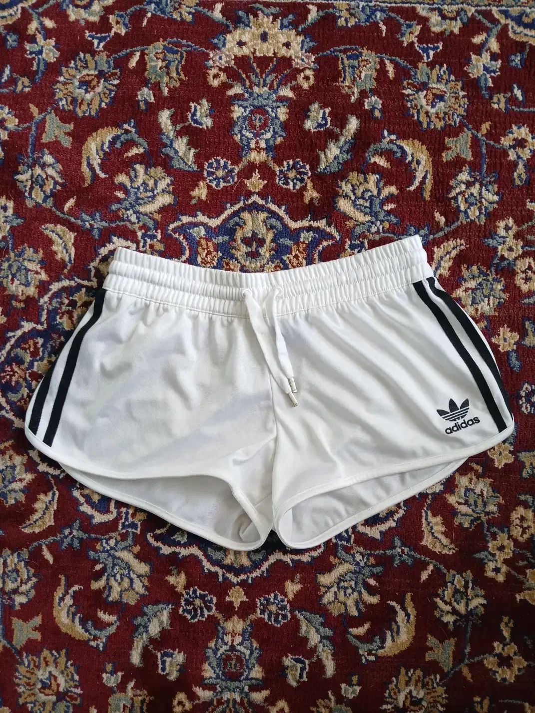 95 M adidas アディダス オリジナル 3S ショートパンツ スポーツショートパンツ 白 白 黒