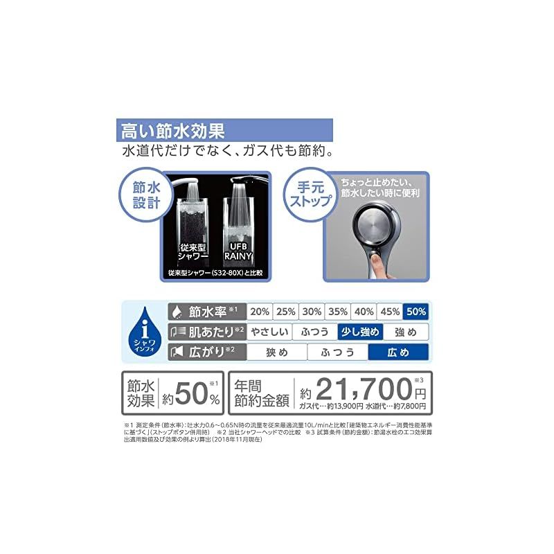 レイニーメタリック ウルトラファインバブル 極細水流 手元ストップ 節水 日本製 PS3136-81XA-CDP シルバーメッキ 0 【アクア】