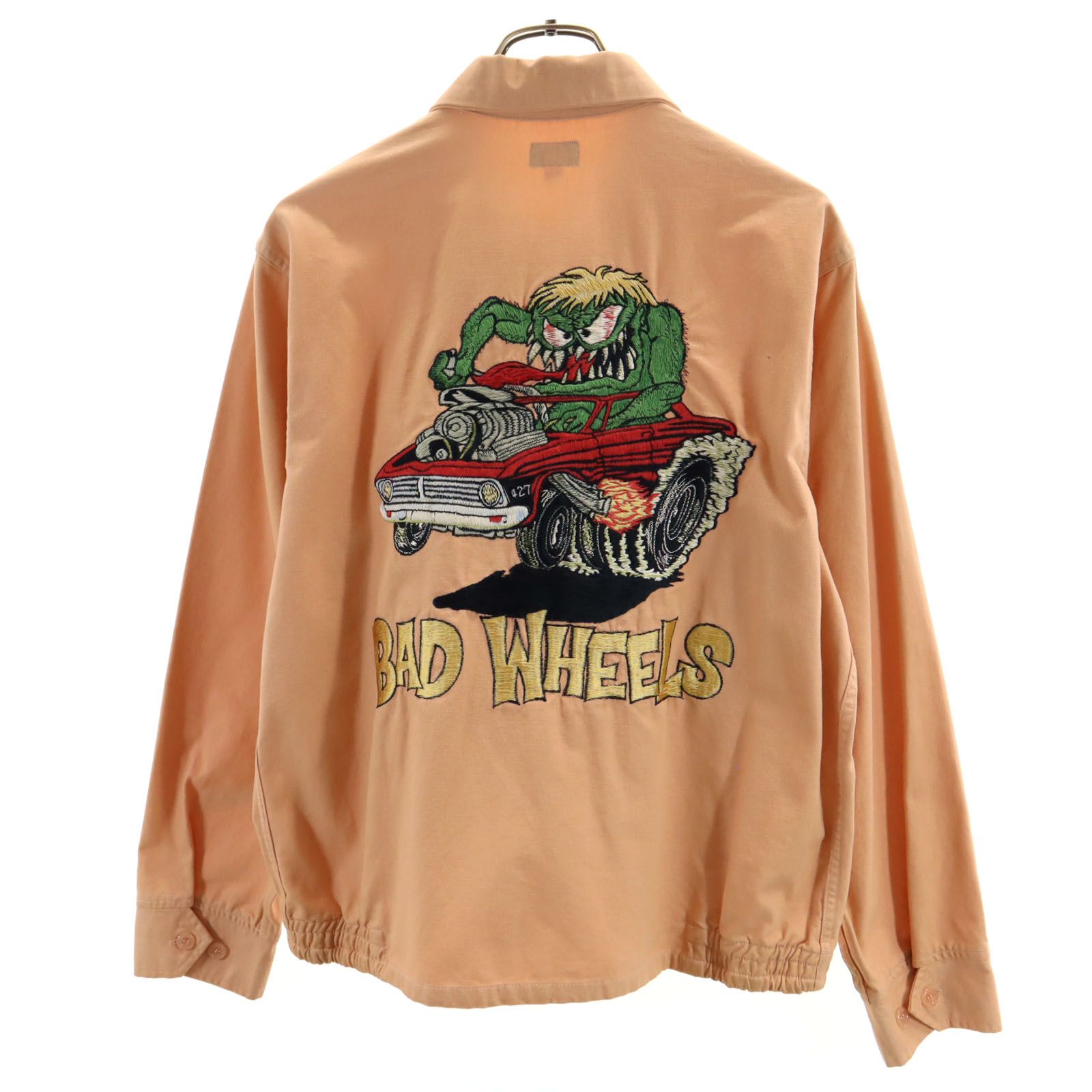 東洋エンタープライズ　エンブロイダリージャケット [TT11512]　BAD WHEELS　ピンク　/ドリズラー　スウィングトップ テーラー東洋 テイラー東洋 Tailor Toyo レーヨンブロケード