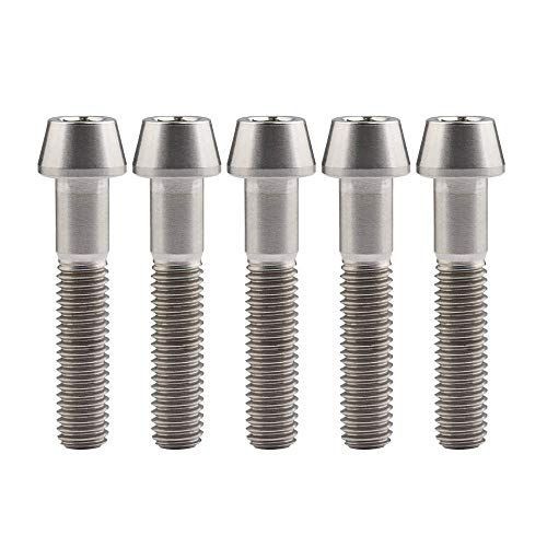 M8x35mm_チタン Ruifu M8x15 20 25 30 35 40 45 50 mm P1.25 チタン合金コニカルヘッド六角穴付ボルト 5個入 (M8x35mm， チタン)