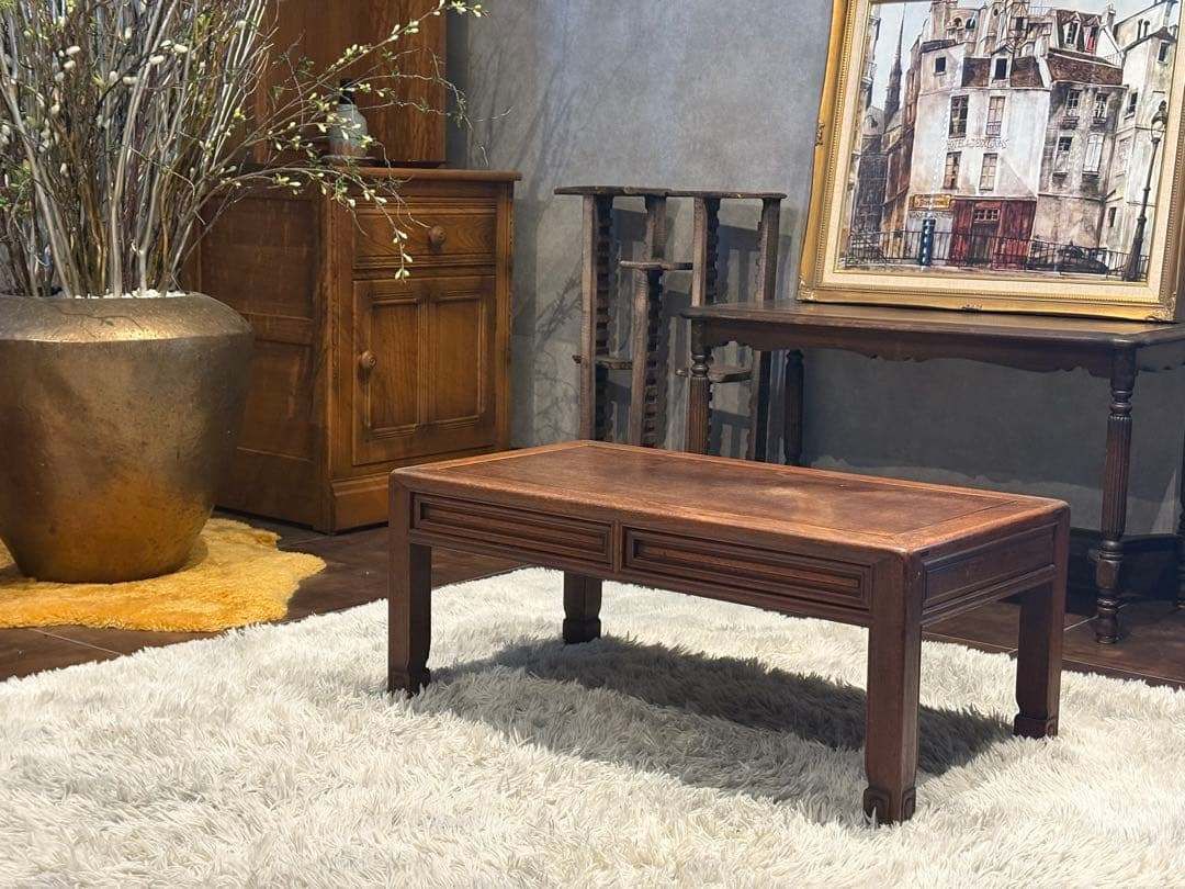 ローテーブル センターテーブル 無垢材 ヴィンテージ アンティーク IZ