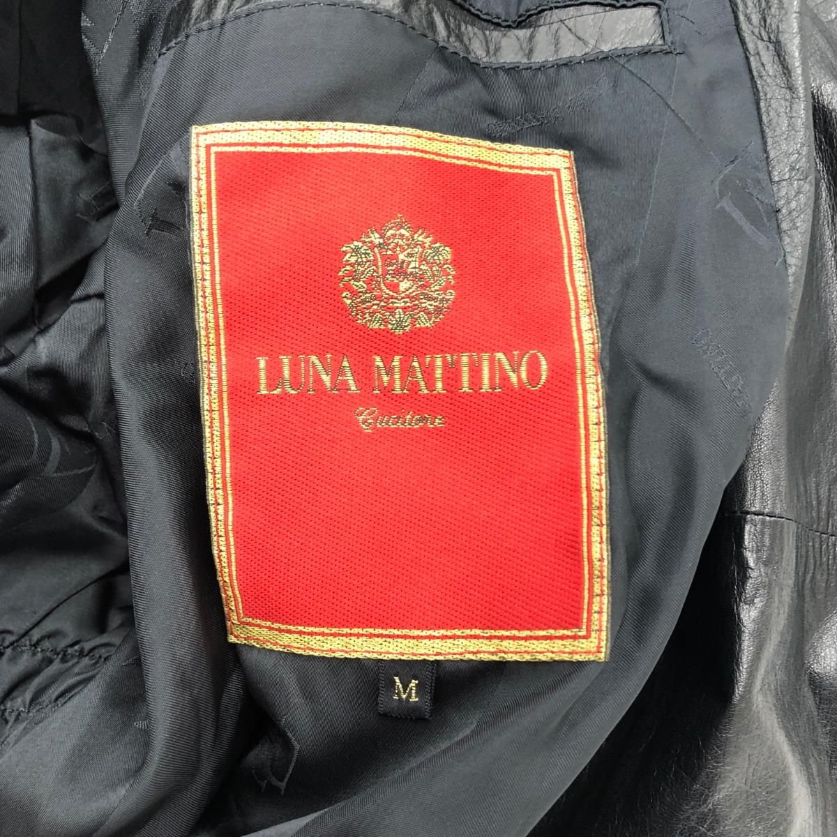 ルナマティーノ　レザージャケット LUNA MATTINO ルナマティーノ レザーモッズコート ブラック 黒