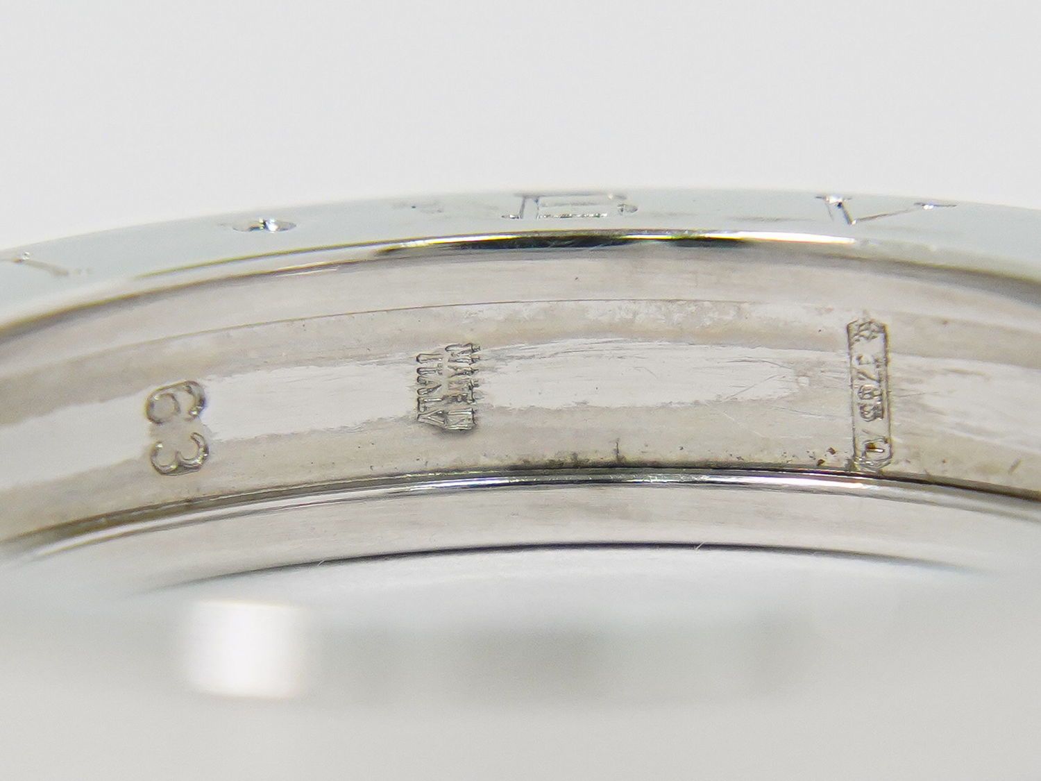 本物 ブルガリ BVLGARI ビーゼロワン B-ZERO1 750 WG リング 指輪 63  