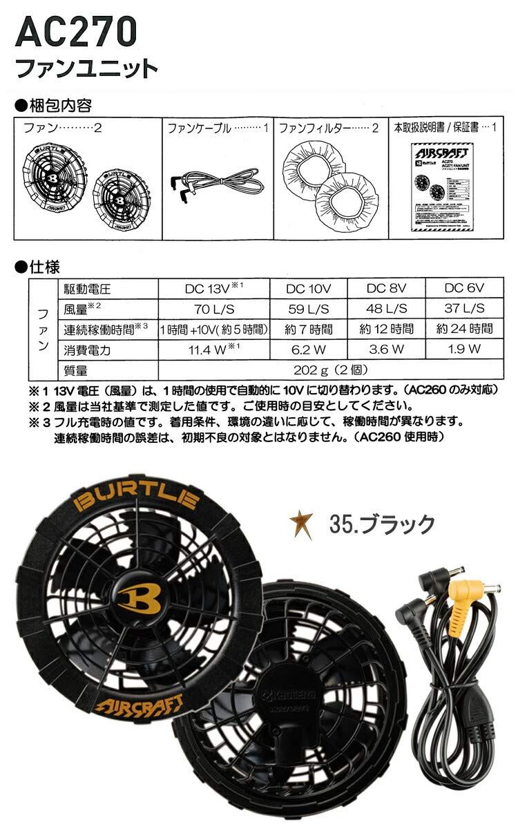 最新　バートル　エアークラフト　22V ファンユニット黒 81GPMS5ITJL._SY350_QL65_.jpg