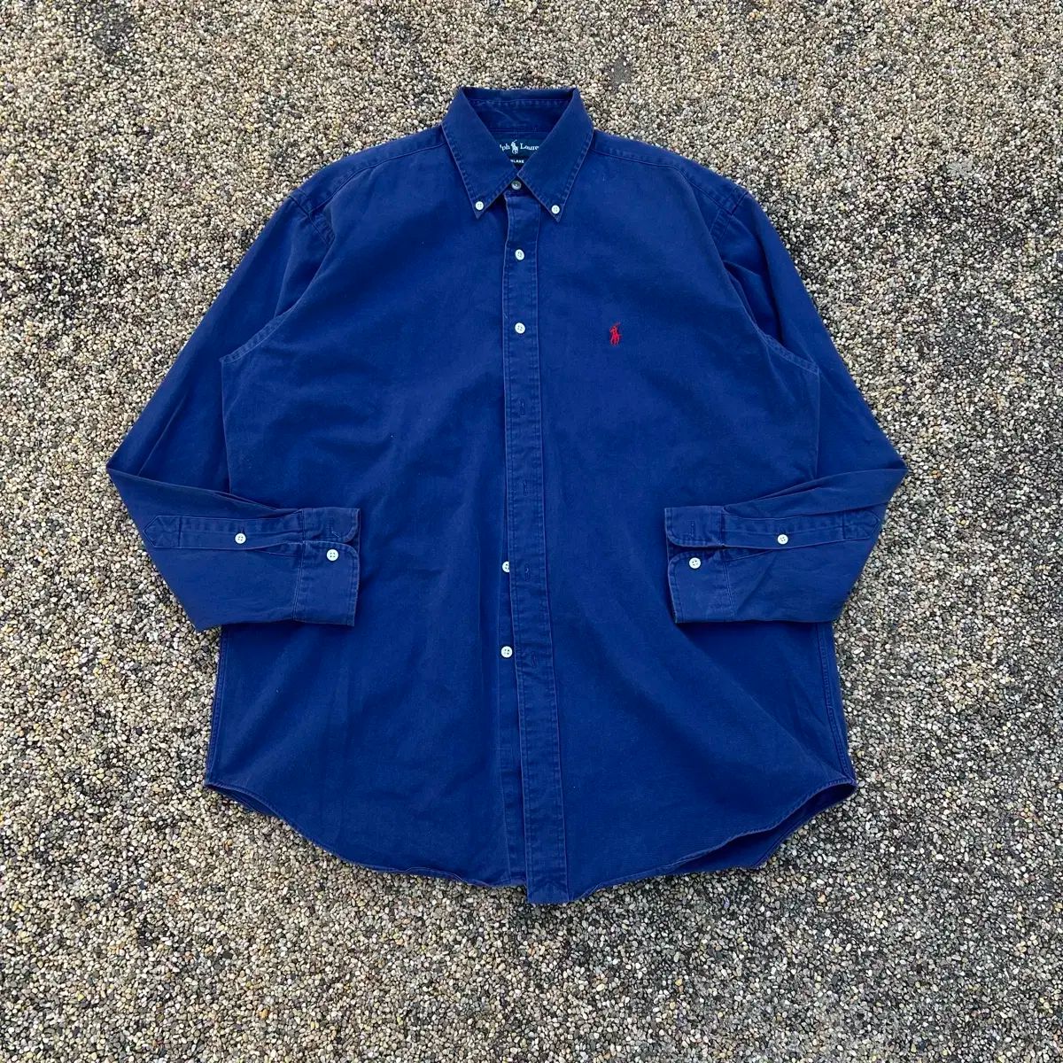 ポロラルフローレン ブルー オックスフォード シャツ