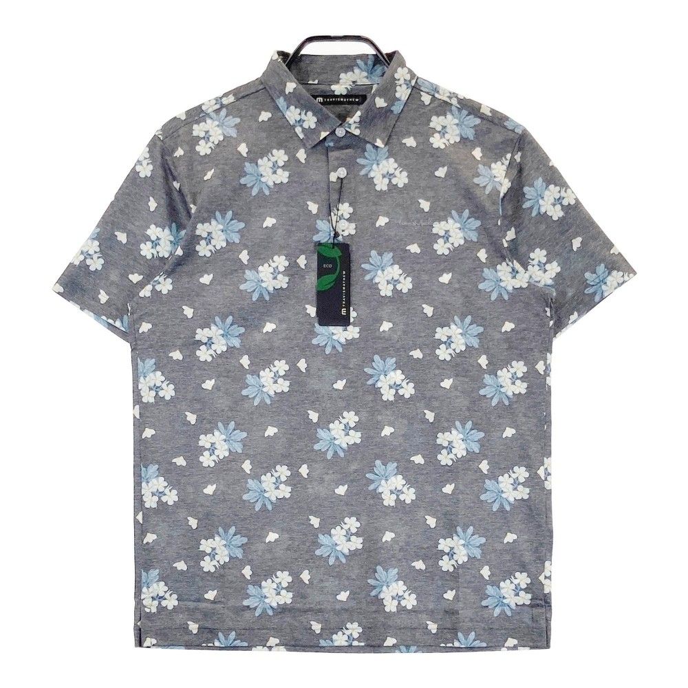 サイズ：XL TRAVIS MATHEW トラビスマシュー  半袖ポロシャツ 花柄 グレー系 [240101431311] ゴルフウェア メンズ ストスト TRAVIS MATHEW トラビスマシュー 半袖ポロシャツ 花柄 グレー系