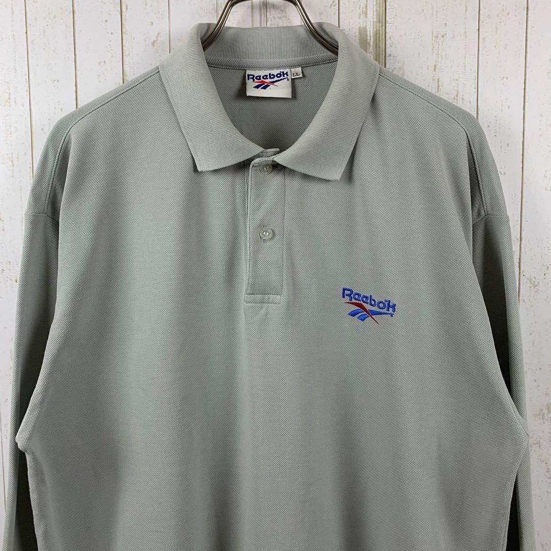 OLD Reabok 90s リーボック ロゴ 刺繍 長袖 ポロシャツ LL - メルカリ