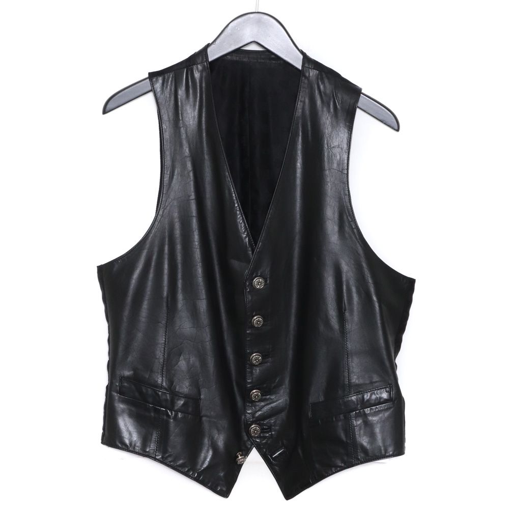 インボイス付き CHROME HEARTS レザーベスト - メルカリ