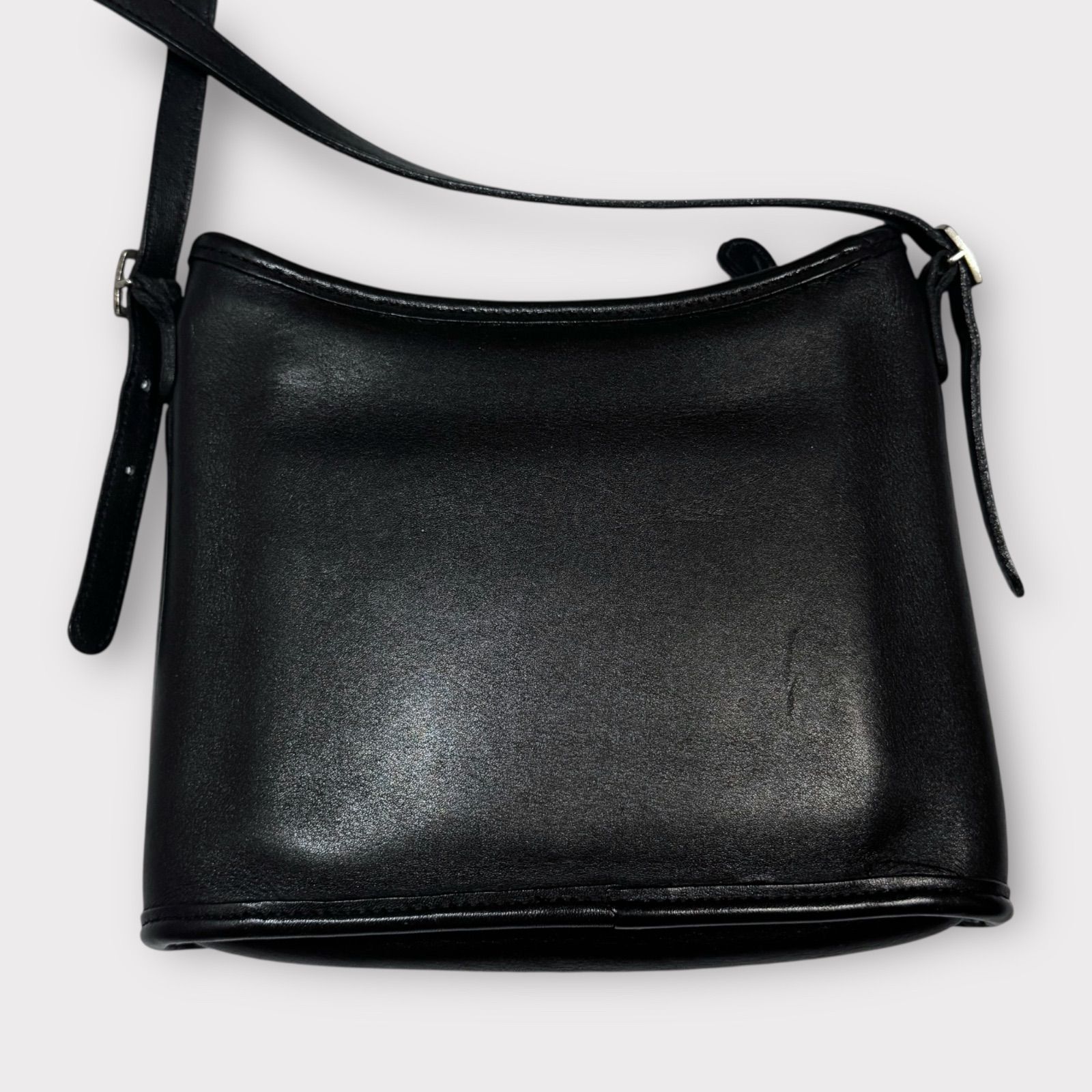 コーチ COACH ショルダーバッグ 9062 - レザー 黒 バッグ 美品 オールドコーチ ショルダーバッグ ヴィンテージ レザー ブラウン 9062