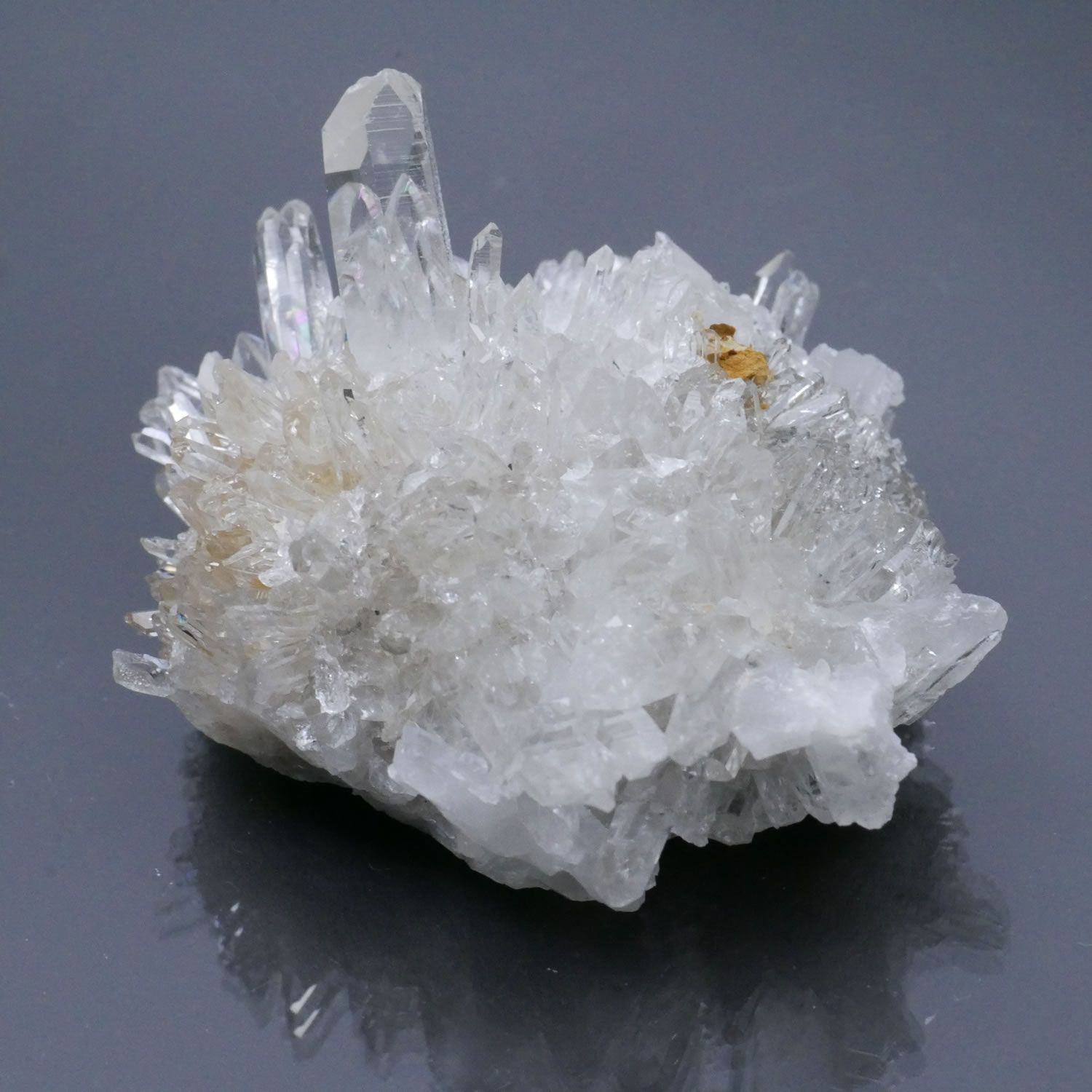 四川省産 菊花水晶 クラスター 1点物 約47g（レインボー部分あり