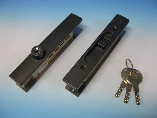 WEST社製 ディンプルキータイプ 万能引違戸錠 355BT 小カギ4本付(メーカー純正キー3本＋コピーキー1本)