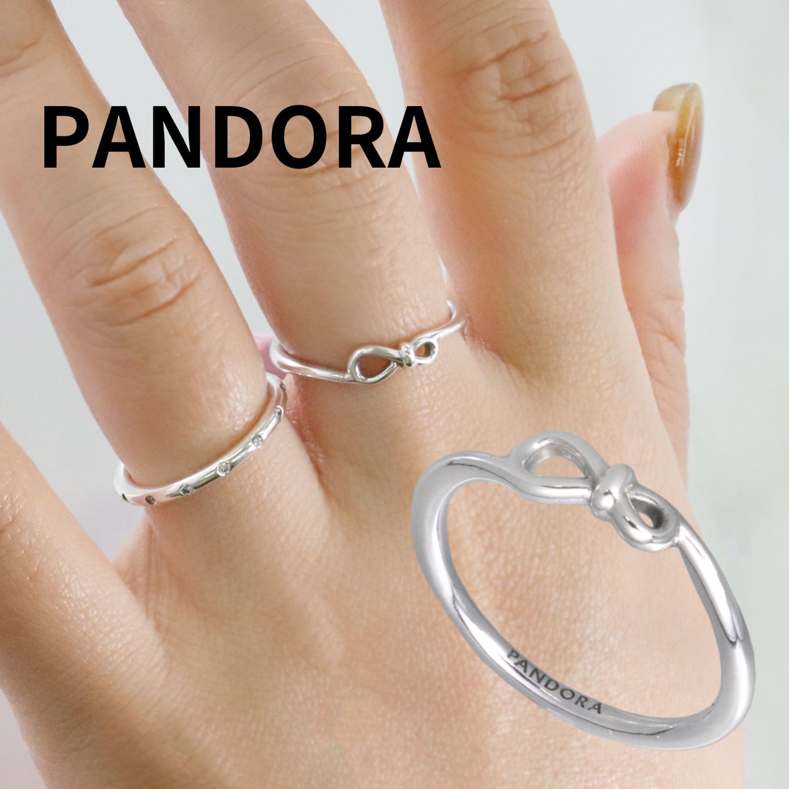 PANDORA シルバーリング 8号 PANDORA 指輪 リング Pandora ME ピラミッド シルバー