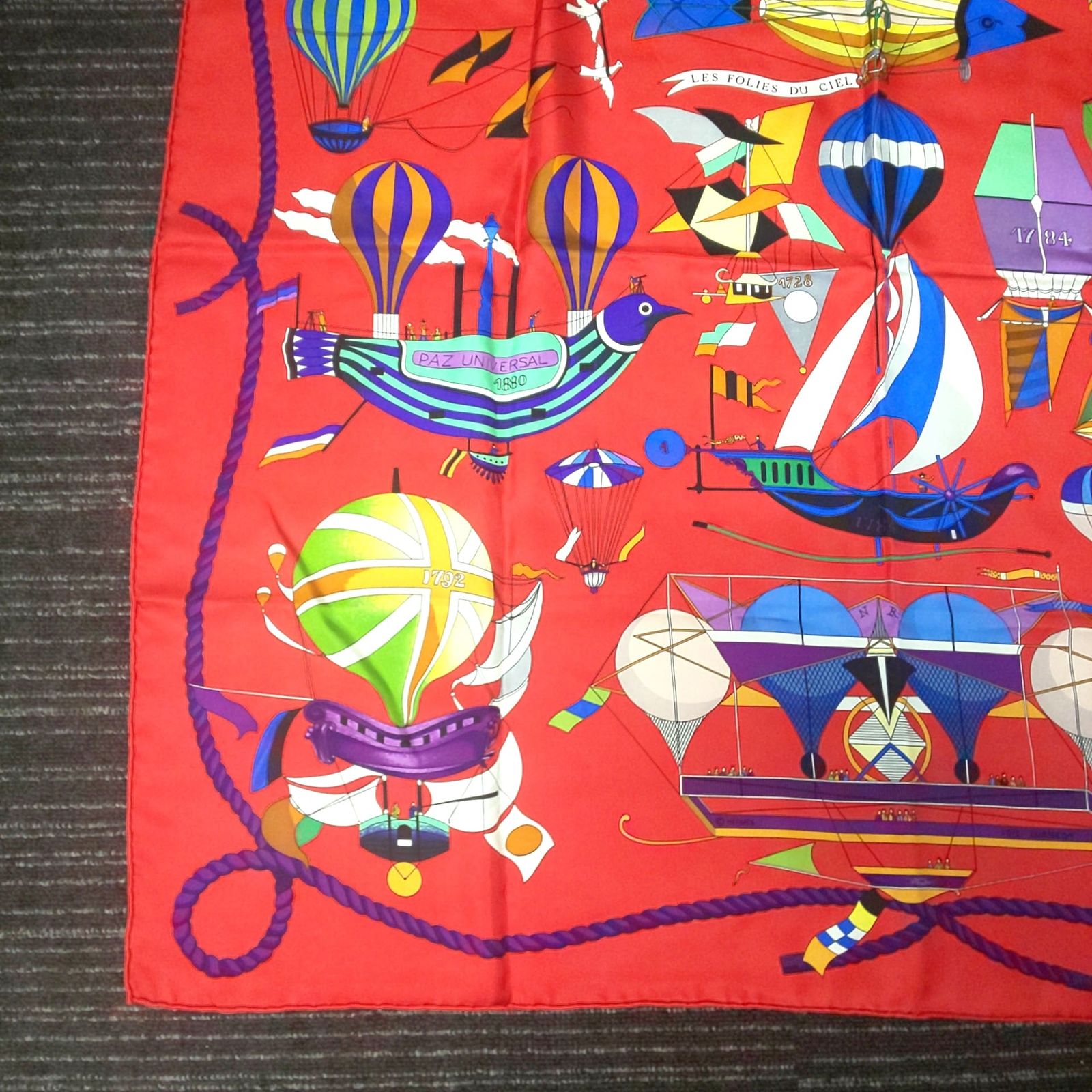 エルメス　スカーフ　新品未使用 □美品□ HERMES エルメス LES FOLIES DU CIEL【大気の狂気