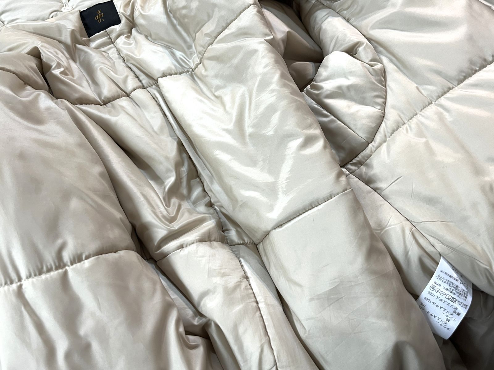 ato｜アトウ DOUBLE ZIP PADDED BLOUSON ダブルジップ フーデット 中綿 