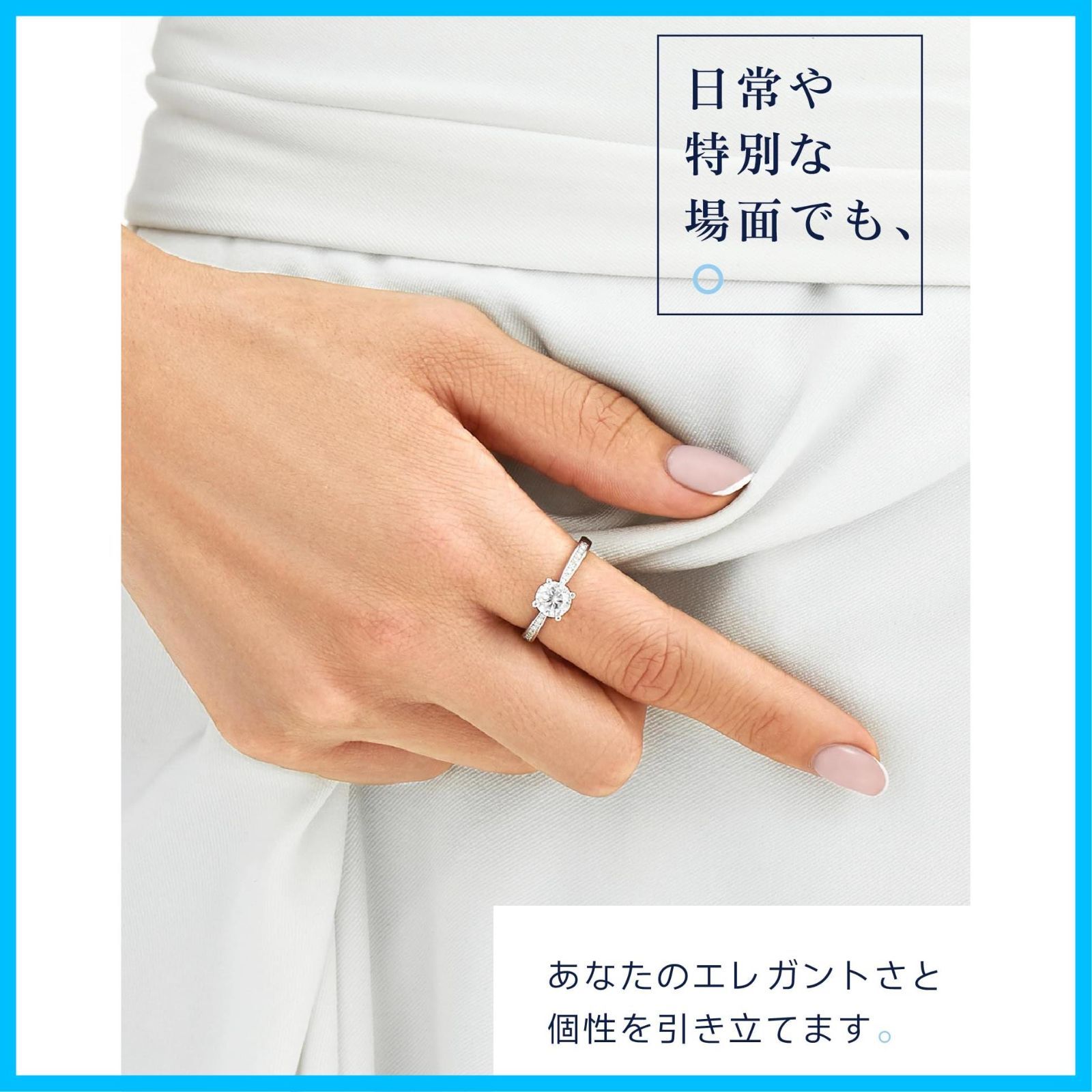 商品 レディース 1カラット モアサナイト 婚約指輪 シルバー925 プロポーズリング エンゲージリング 結婚記念日 D MomentWish ダイヤモンド メンズ プレゼント