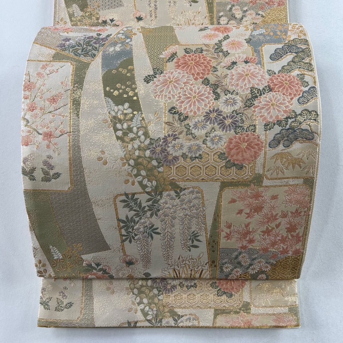 袋帯 美品 名品 六通 正絹 【中古】の通販 by バイセル ラクマ店