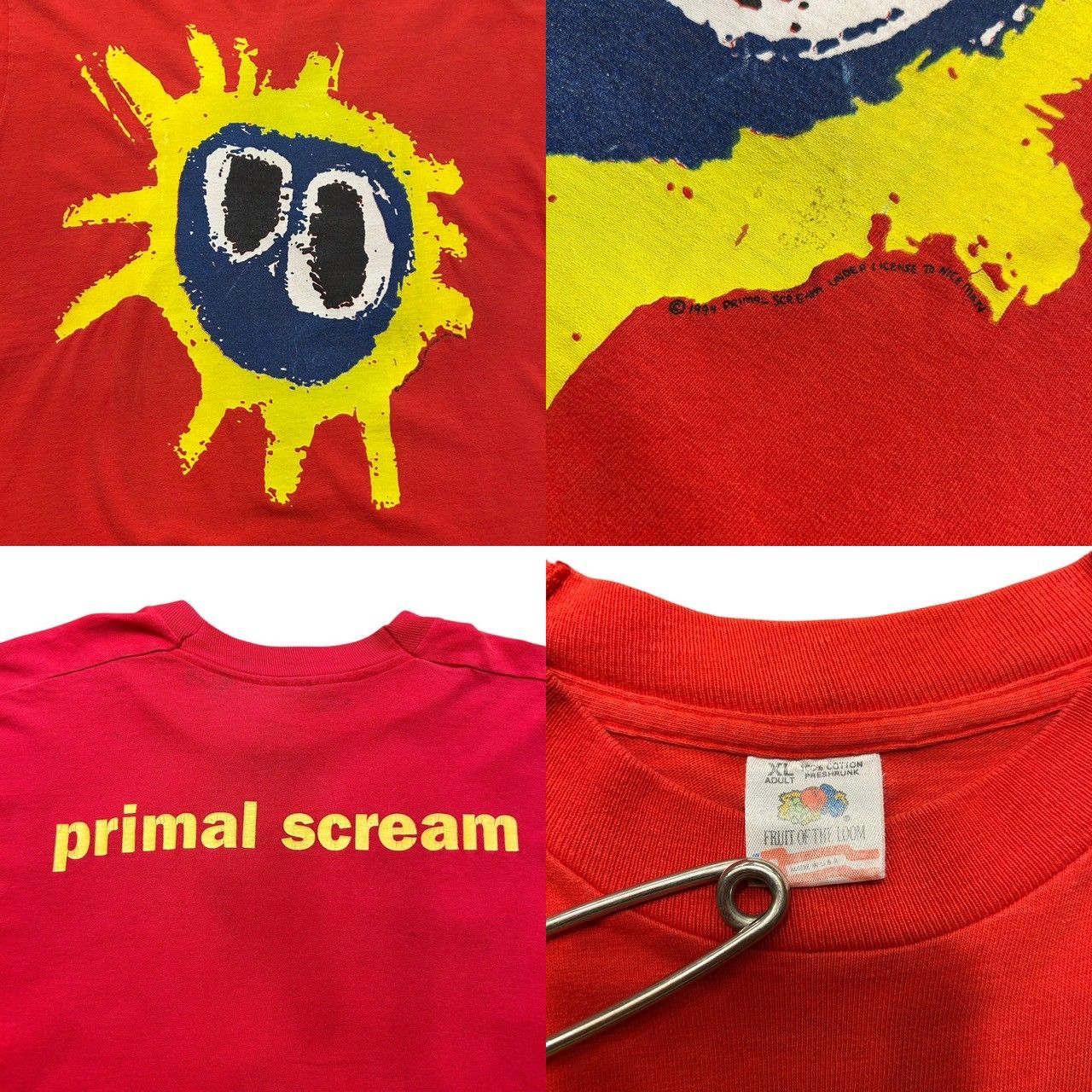90s ビンテージ primal scream 両面プリント バンド Tシャツ XLサイズ
