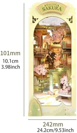 3D木製パズルブックエンド装飾 ジオラマ装飾DIYブックエンドキット大人