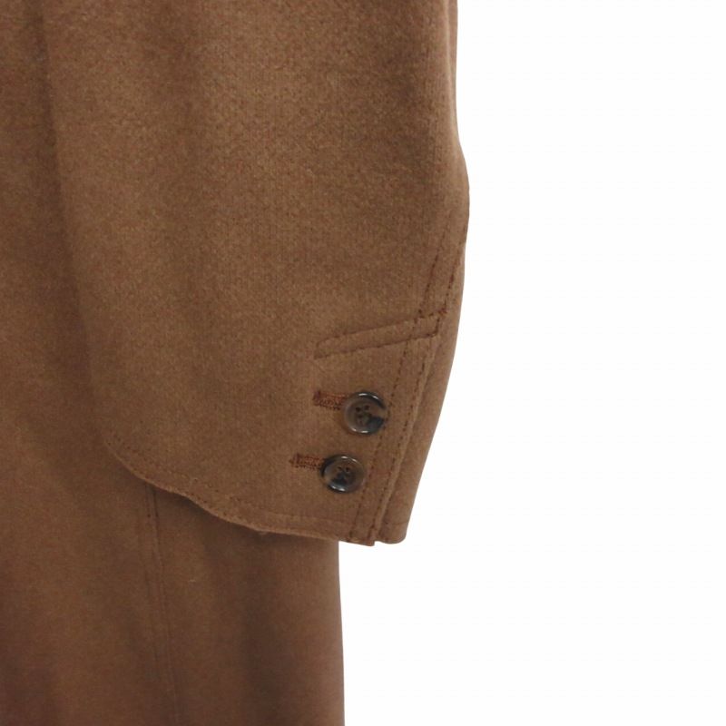 The Steno ザ ステノ タグ付 チェスターフィールドコート レザー切替