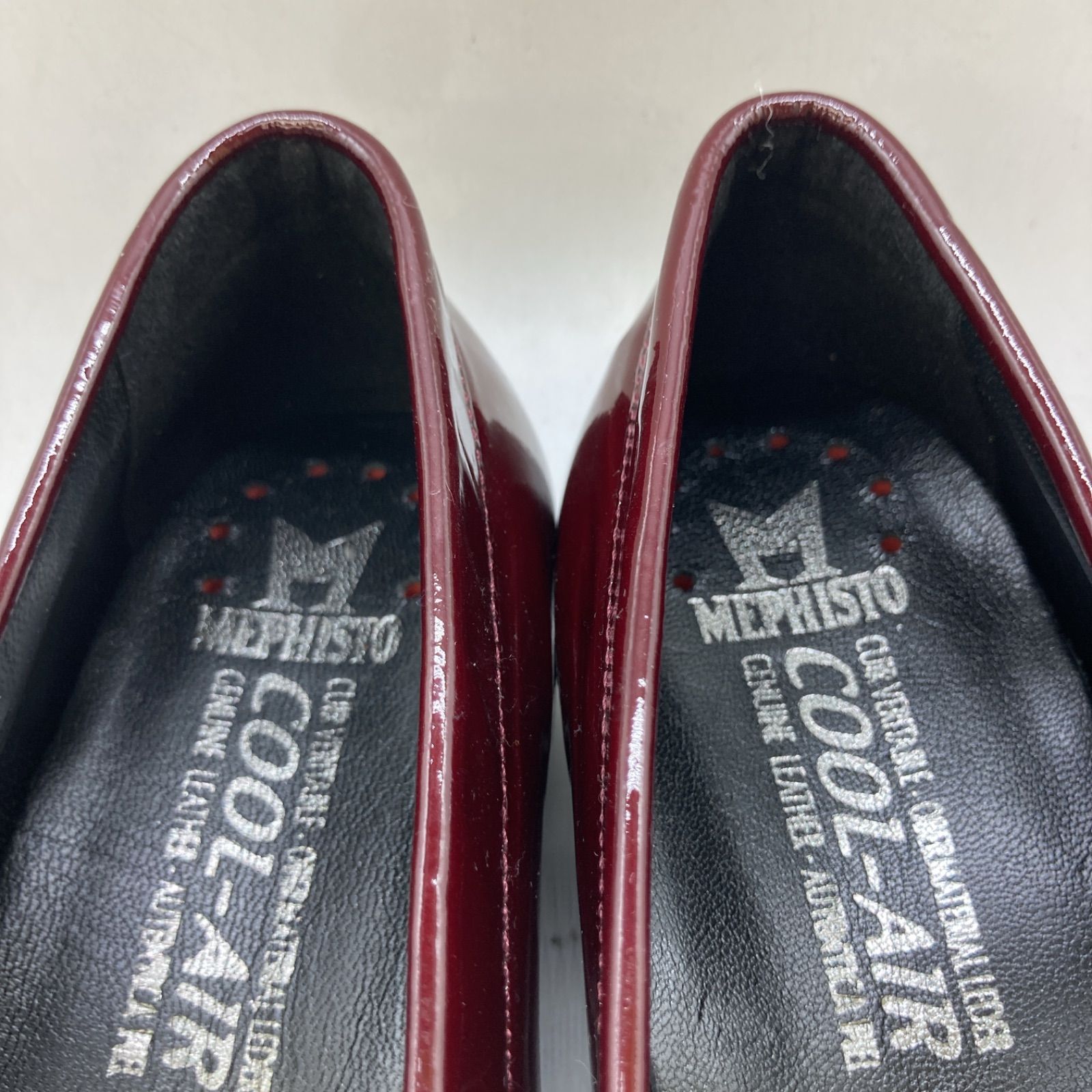 MEPHISTO メフィスト ローファー ワインレッド レディース US7.5 F-4-4