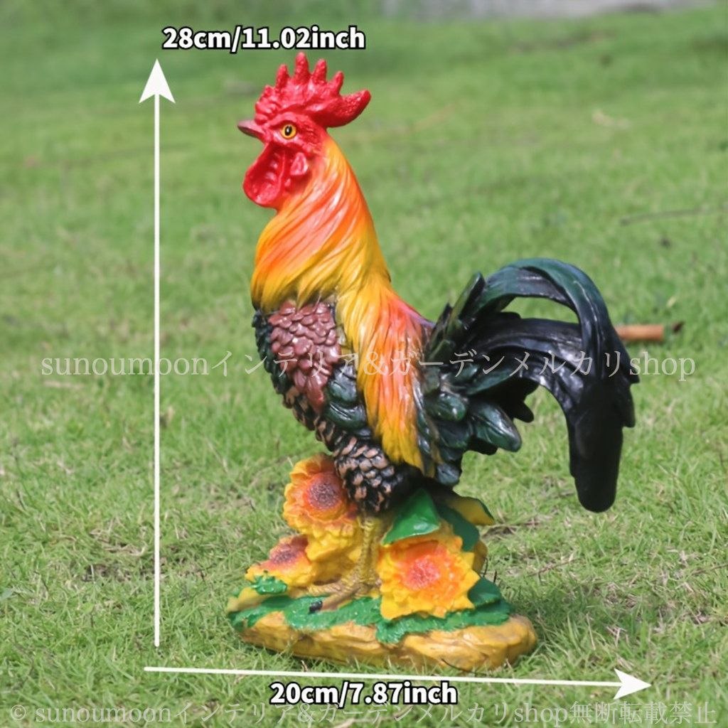 ガーデンインテリア ガーデン 動物 ニワトリ 鳥 4-7 にわとり オーナメント インテリア 雄 庭の装飾 ガーデニング オス おしゃれ 置物 お洒落 リアル 雑貨 ガーデンオブジェ 樹脂 ガーデン雑貨 STEELWINDOWSANDDOORS_COM
