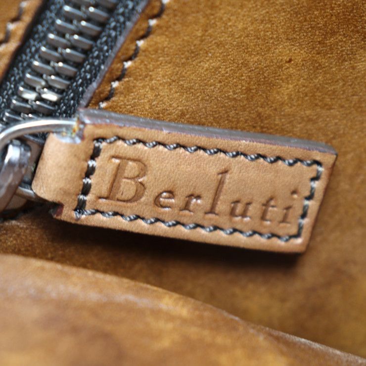 Berluti ベルルッティ ランスウシオン - ショルダーバッグ ヴェネチアレザー ブラウン メッセンジャーバッグ スクリット カリグラフィ【本物保証】 Berluti ベルルッティ ランスウシオン ショルダーバッグ - ヴェネチア