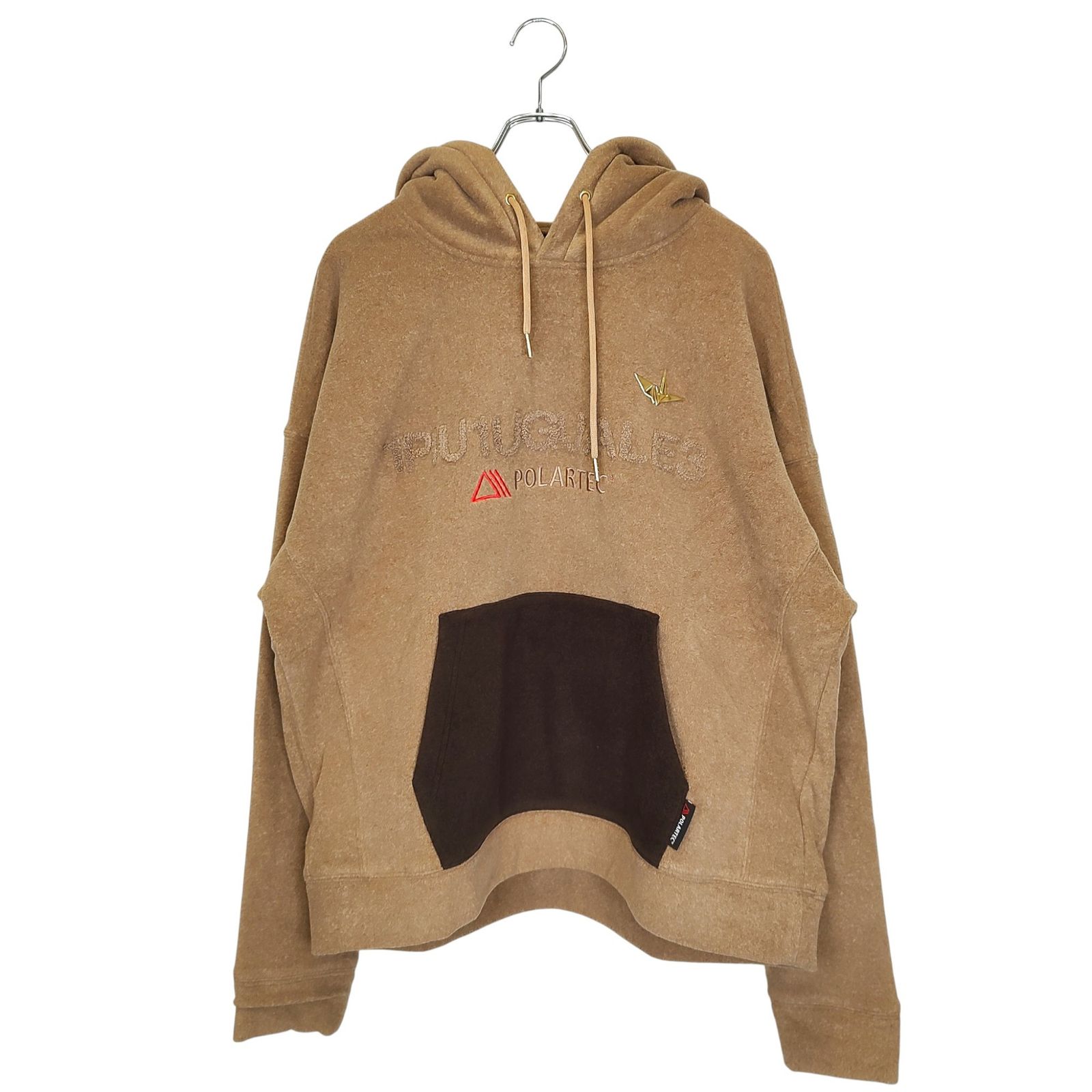 1PIU1UGUALE3 GOLF ウノピゥウノウグァーレトレ ゴルフ FLEECE PARKER フリース プルオーバー パーカー GRB117 POE517 7 XXL ブラウン メンズ