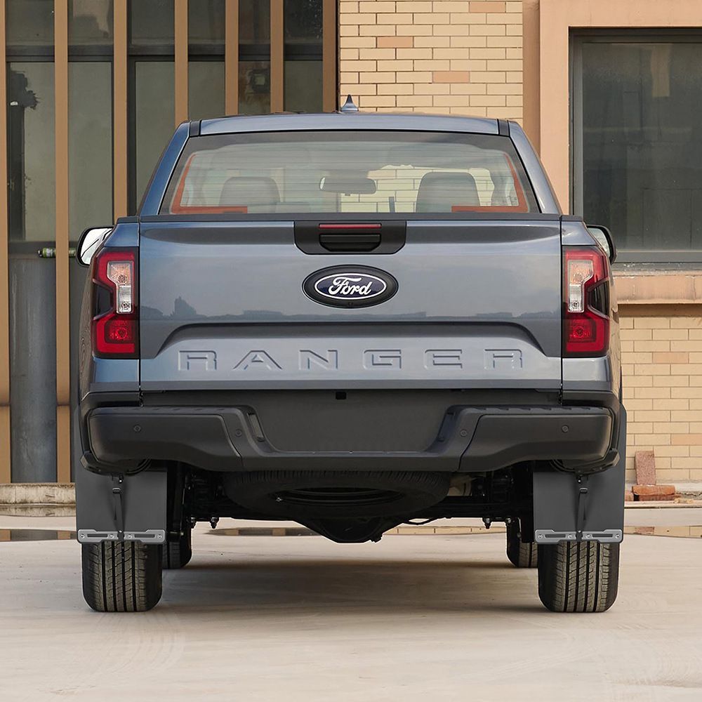 23年式フォードレンジャー 全地形対応 可曲げ式マッドフラップ 4点セット 哑ブラック 高耐久 泥よけ 車種 パーツ