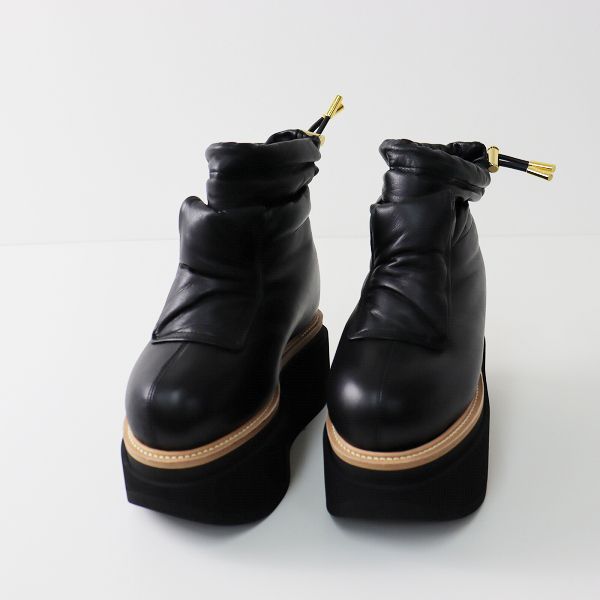 2022AW sacai サカイ パデッド レザーアンクルブーツ 37