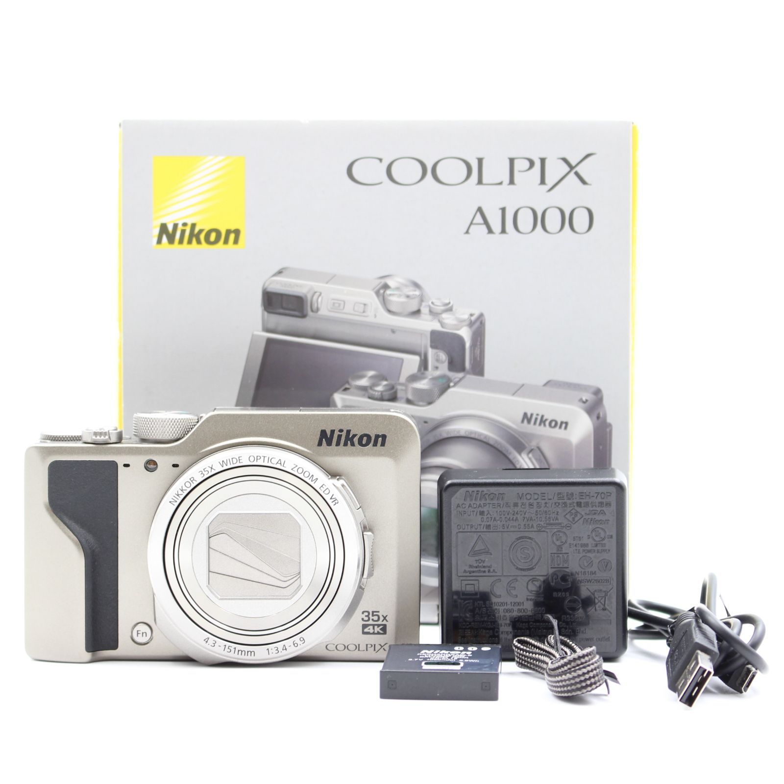 □極上品□ Nikon COOLPIX A1000 SL クールピクス シルバー デジタル 