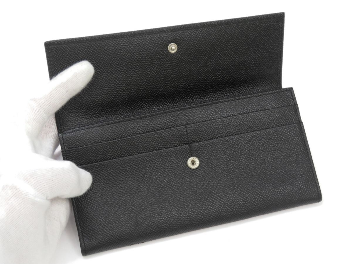 【特別値下げ 4/29日01：59まで】■中古■　ブルガリ 長財布 ロゴマニア レザー ブラック クロ 黒 箱 【A48201】 □中古□ ブルガリ 長財布 ロゴマニア レザー ブラック クロ 黒 箱