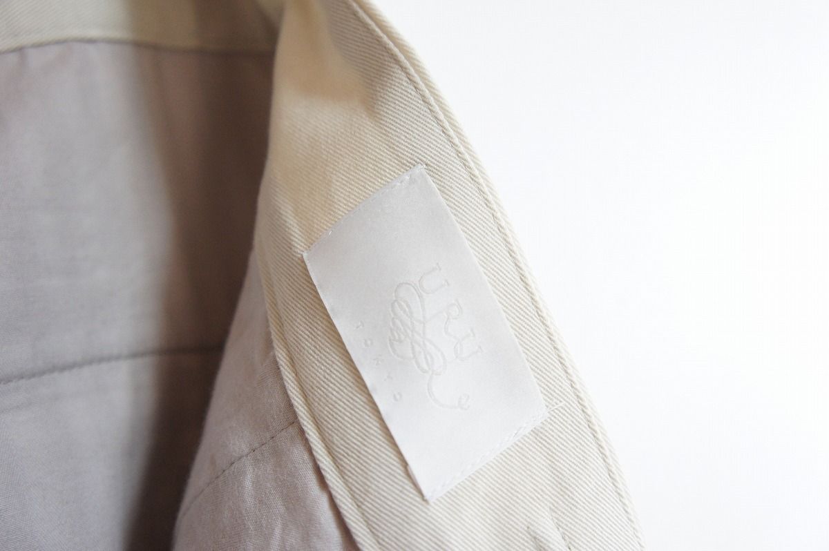 定番 22SS URU ウル コットン ギャバジン タック パンツ 1124O▲ URU / ウル | COTTON HEAVY DRILL / 1 TUCK PANTS - Navy | 通販