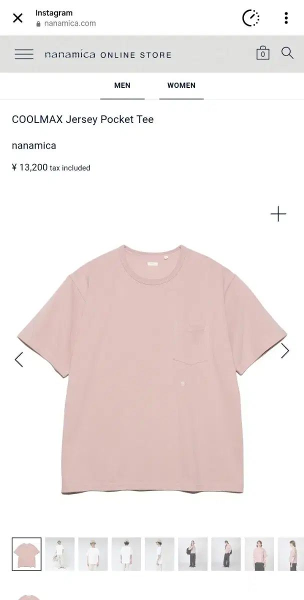 ナナミカ クールマックス ジャージー ポケット Tシャツ nanamica(ナナミカ) クールマックス ジャージー ポケットTシャツ