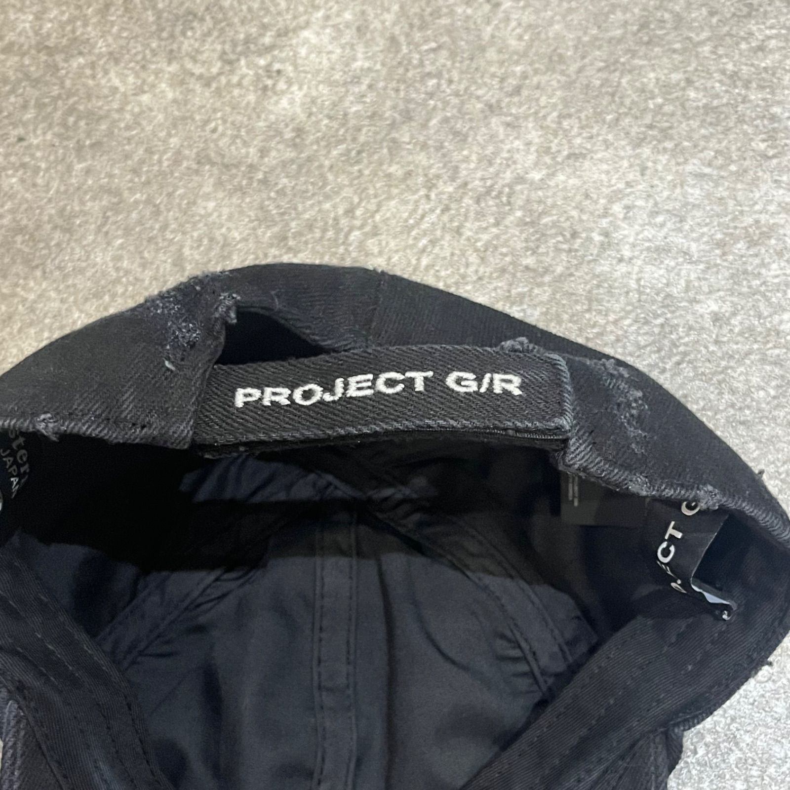PROJECT GR MASTERMIND WASHED CRUSHED CAP コラボ 刺繡