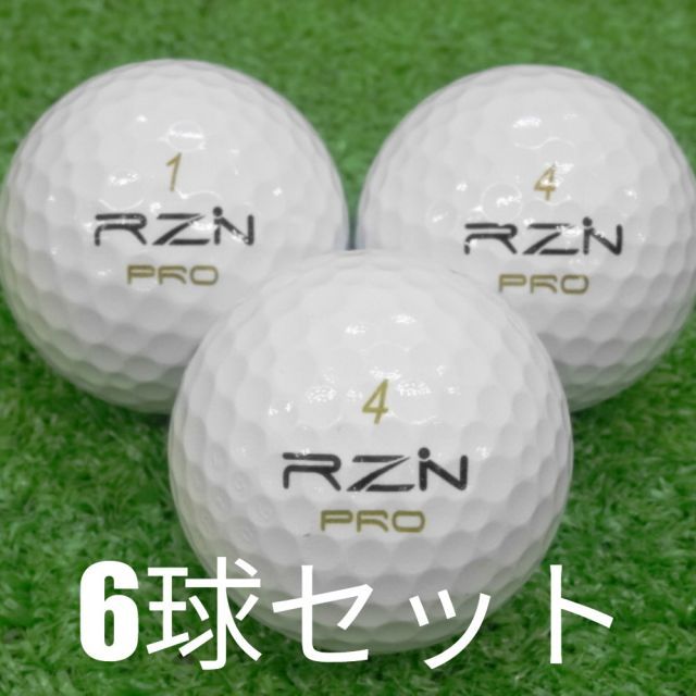 Lost Ball Golf Ball RZN PRO White 6 Ball Set Used A Rank Premium Resin Golf Resin Pro Speed Rock Resin Core transfers all flying energy to the entire ball! A 4-piece high-end model that has achieved a strong trajectory that won't lose to the wind! white