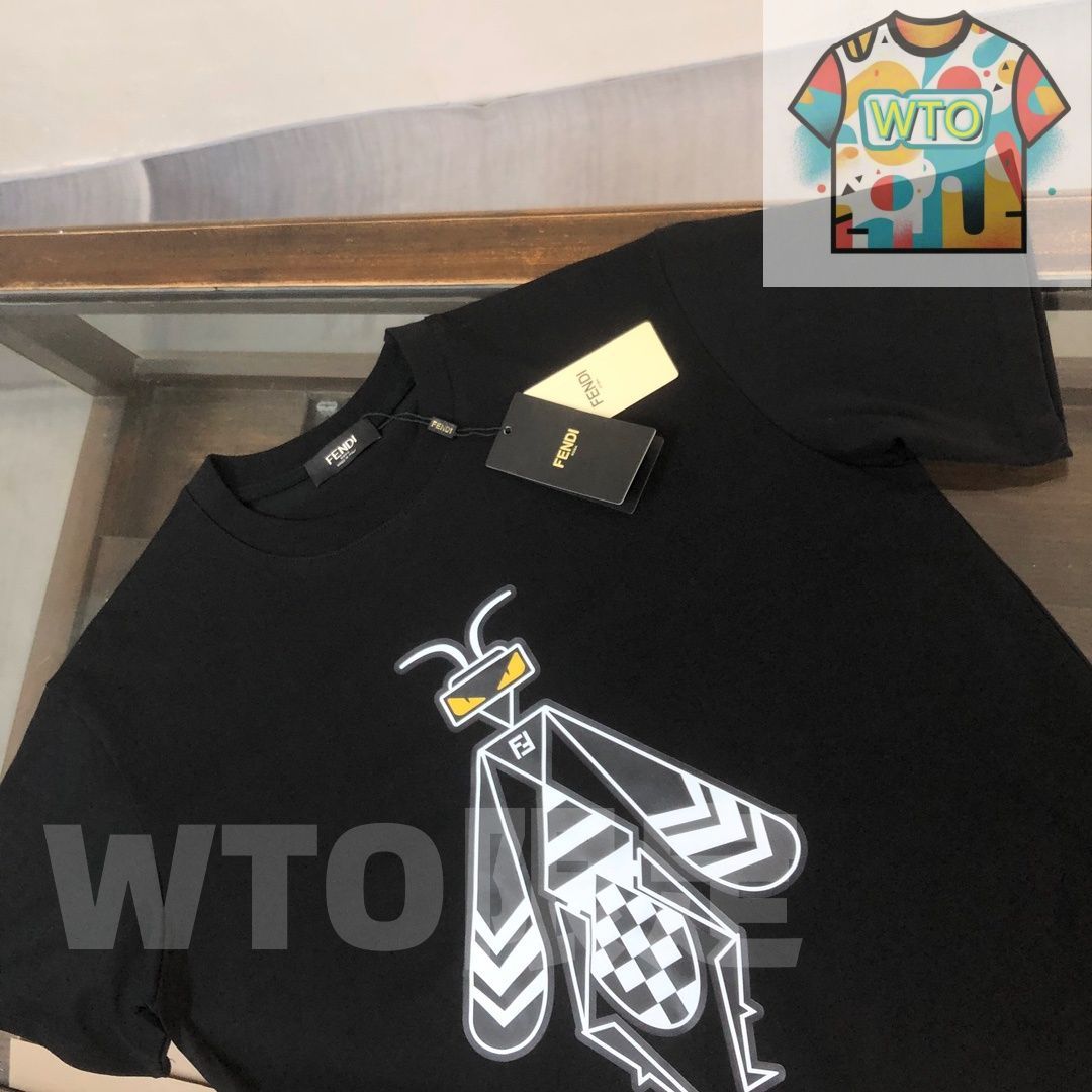 本日限定WTO】FENDI メンズ カジュアルTシャツ 夏用 270g 高品質