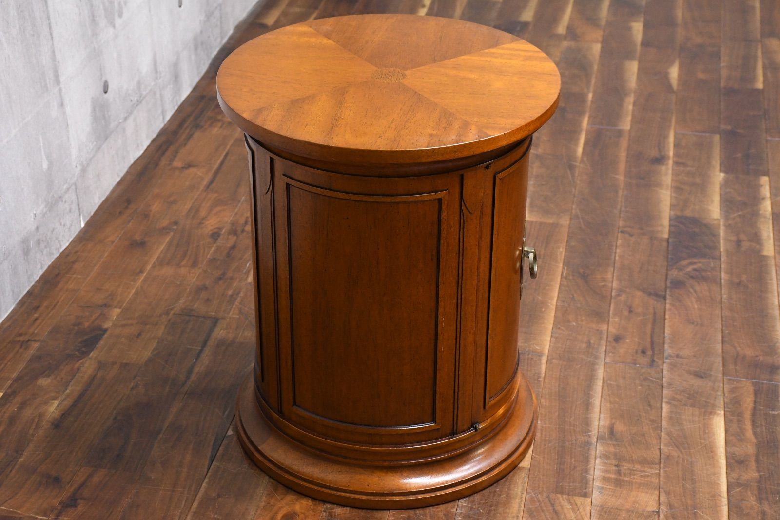 EJK36 ドレクセルヘリテイジ DREXEL HERITAGE TRIUNE トライユン ドラムテーブル 28万 マホガニー材 サイドテーブル 飾り台 キャビネット コーヒーテーブル MARWIL-DEMENAGEMENTS_CH