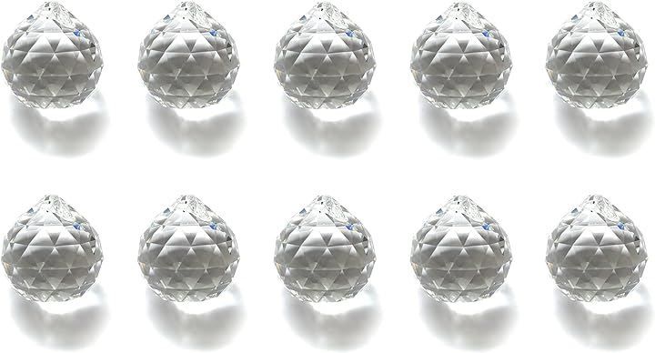 sky voyage サンキャッチャー トップ ボール クリスタル クリア 40mm 10個( クリア，  40mm 10個)
