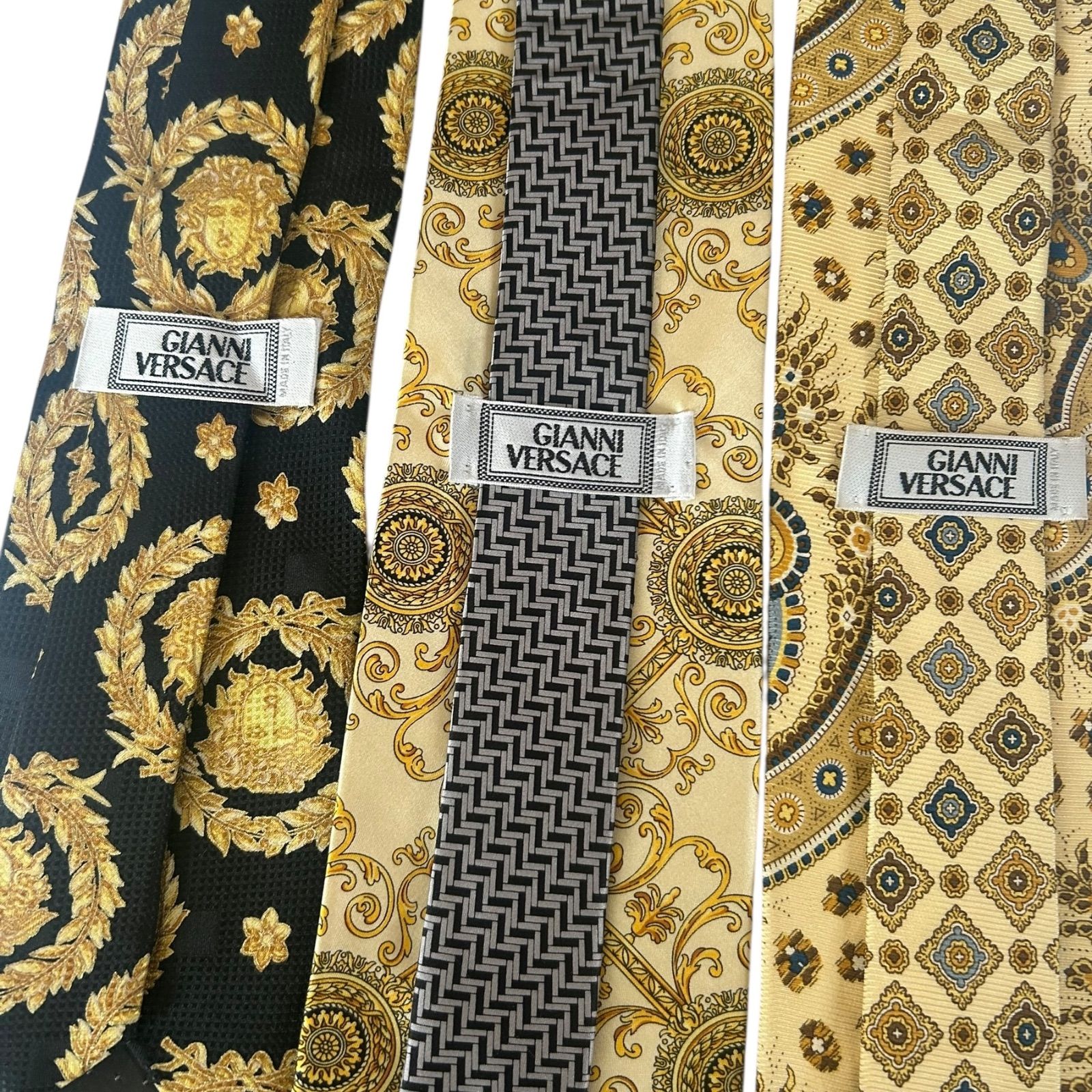Z1404 GIANNI VERSACE ジャンニヴェルサーチェ 柄物ネクタイ 3点