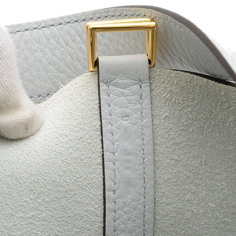 エルメス ピコタンロックMM 22 トリヨン ブルーペール ゴールド